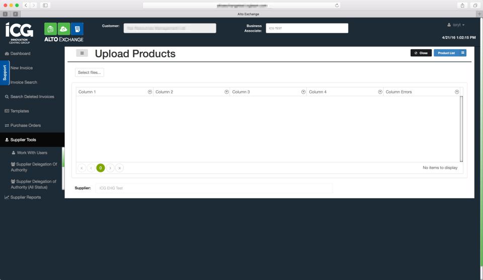 screenshot of ALTO Exchange